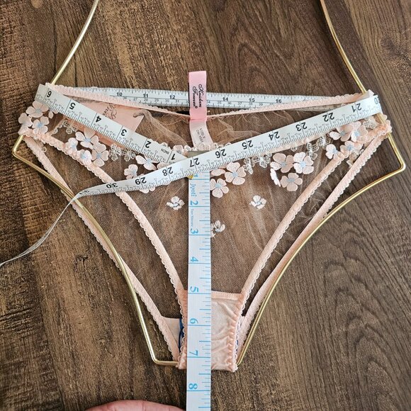 NWT!! Agent Provocateur Bethanie Full Brief, S, Peach & Blue - Picture 2 of 11